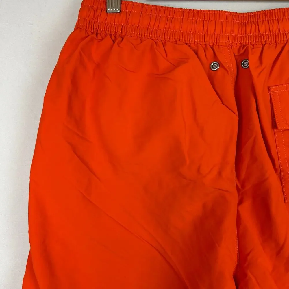 Polo Ralph Lauren Traveller Vintage Orange Nylon Swim Trunks Men's Size L